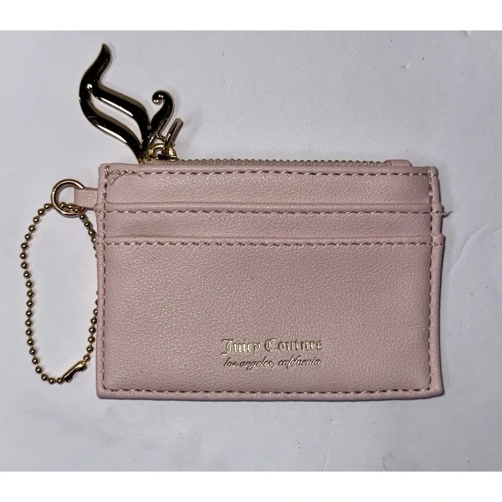 Juicy Couture Los Angles California Wallet Pink Gold Girlcore Y2K Minimalist New